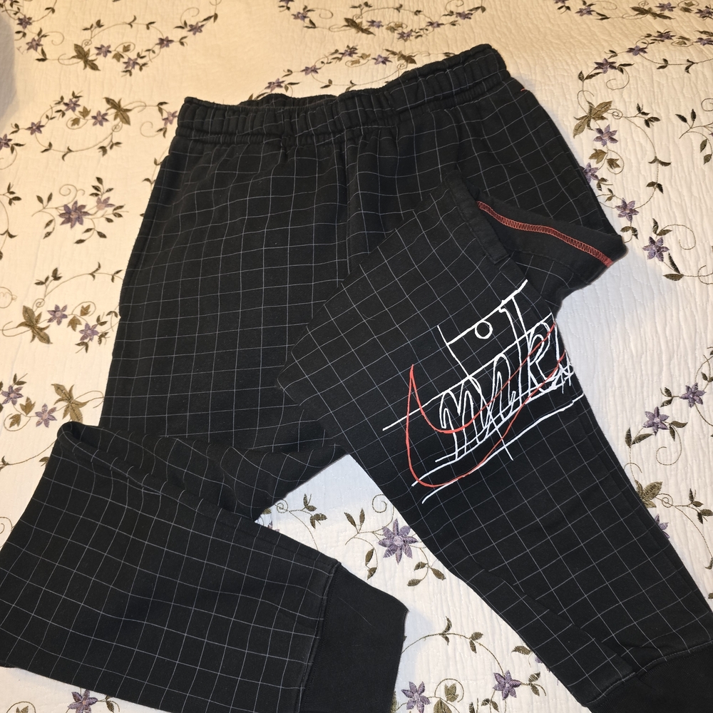 Nike Black Grid Pattern Joggers